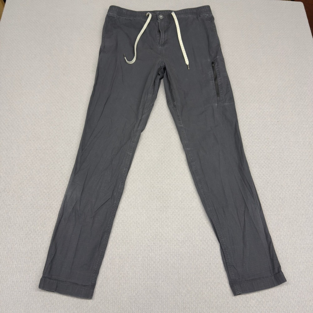Vuori Mens Ripstop Climber Pants Charcoal Grey Organic Cotton Stretch Mens‎ L